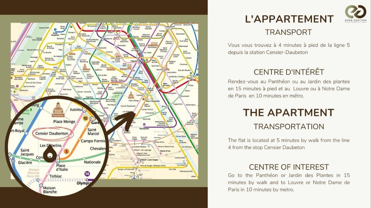 Studio 2Pers#Mouffetard#Port-Royal#La Sorbonne Paris Ngoại thất bức ảnh